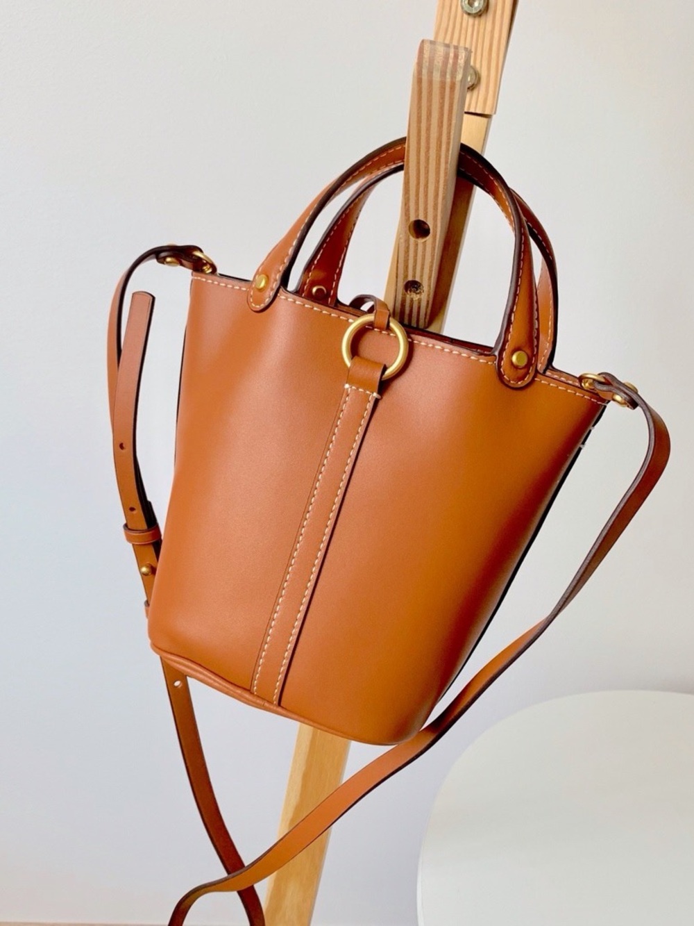 Tory Burch Brown Miller Mini Bucket Bag - Picture 2 of 3